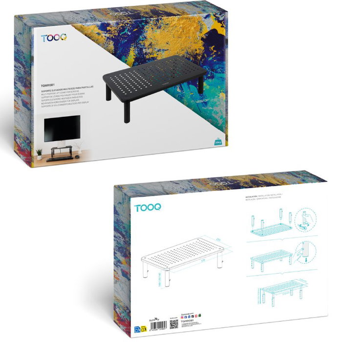 TOOQ Soporte Elevador TQMR081 para Monitor o Portátil Negro